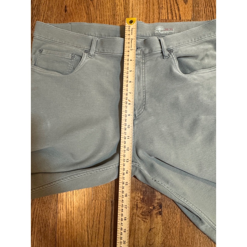 Faherty Brand Mens 5-Pocket Straight Leg Pants Sage Green Grey 38x30 - Picture 7 of 16